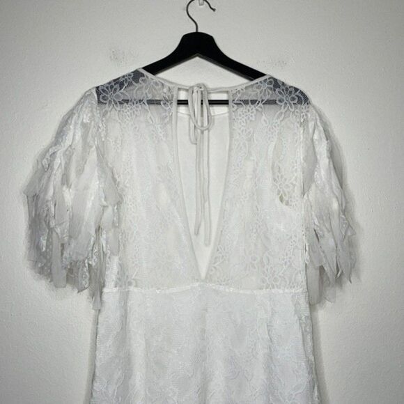 Free People Songbird Mini Dress White Size Large - Picture 10 of 13